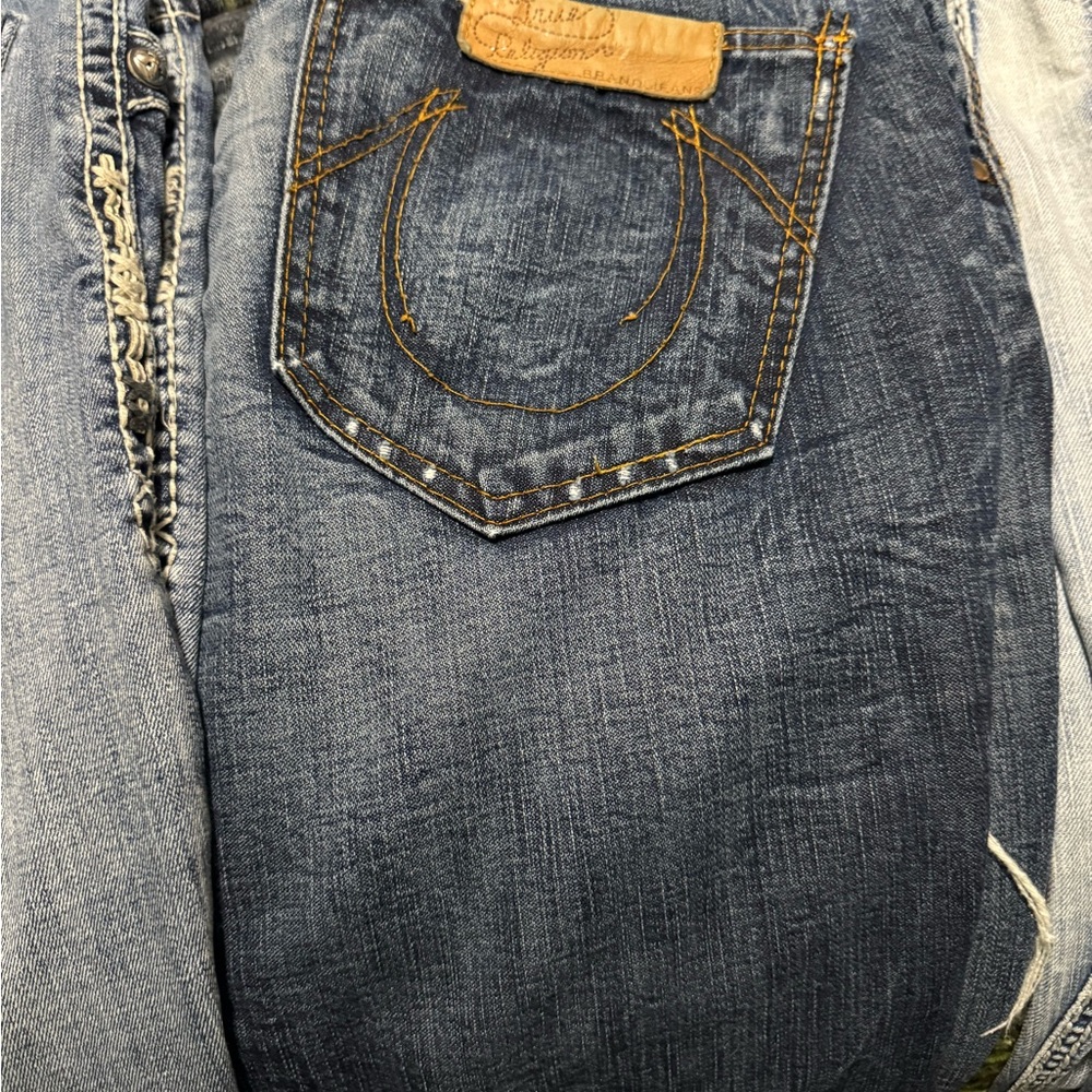 True Religion Indigo Jeans with Brown Label